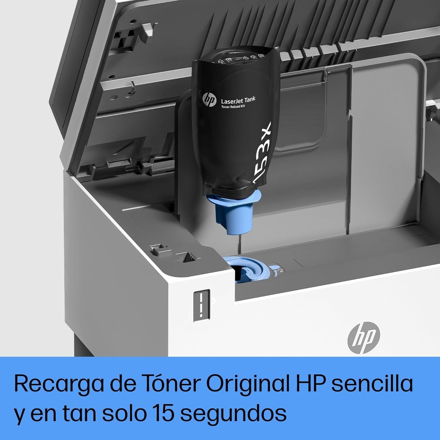 HP LaserTank 2604sdw, 381V1A, Impresora Monocromo Multifunción con Tóner Integrado de Recarga Rápida, Doble Cara Automática, 22 ppm, hasta 5000 Páginas, Escáner, Wi‑Fi, USB, Blanca