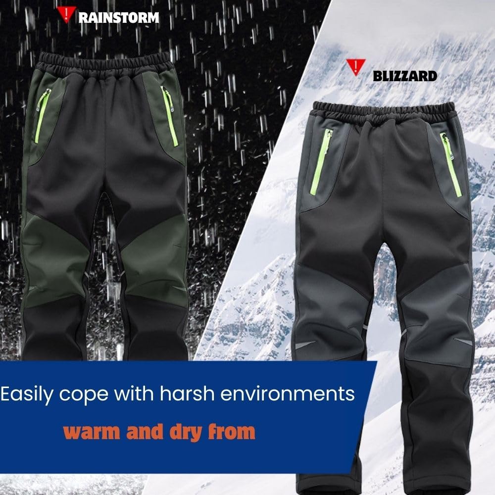 Pantaloni softshell per bambini, impermeabili, antivento, per bambini, per le escursioni, per il tempo libero, per l'inverno, per le attività all'aria aperta, per le attività all'aria aperta