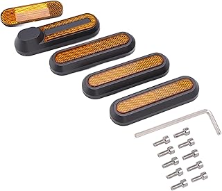 Aeun Front Rear Wheel Side Decorative Cover Scooter, Safe Drive Electric Scooter Front Reflector for Xiaomi PRO2 for Xiaomi M365 for Xiaomi PRO