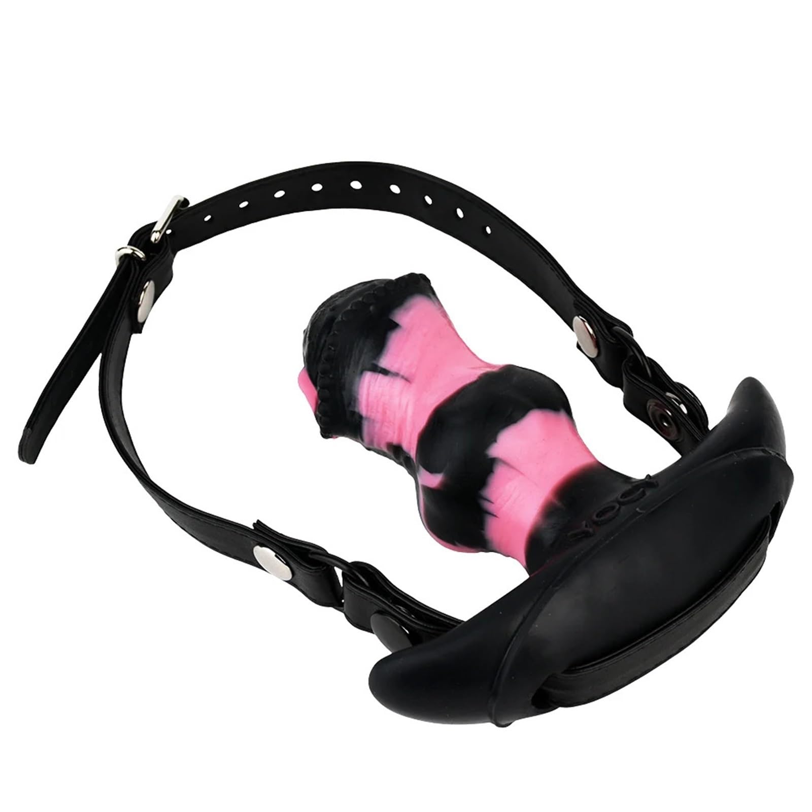 Orse Dildo Mouth Gag 10 Modes Bullet Vibrator Adjustable Leather Strap Sex Toy for Couple Game Bondage Muzzles(L-Vibe)