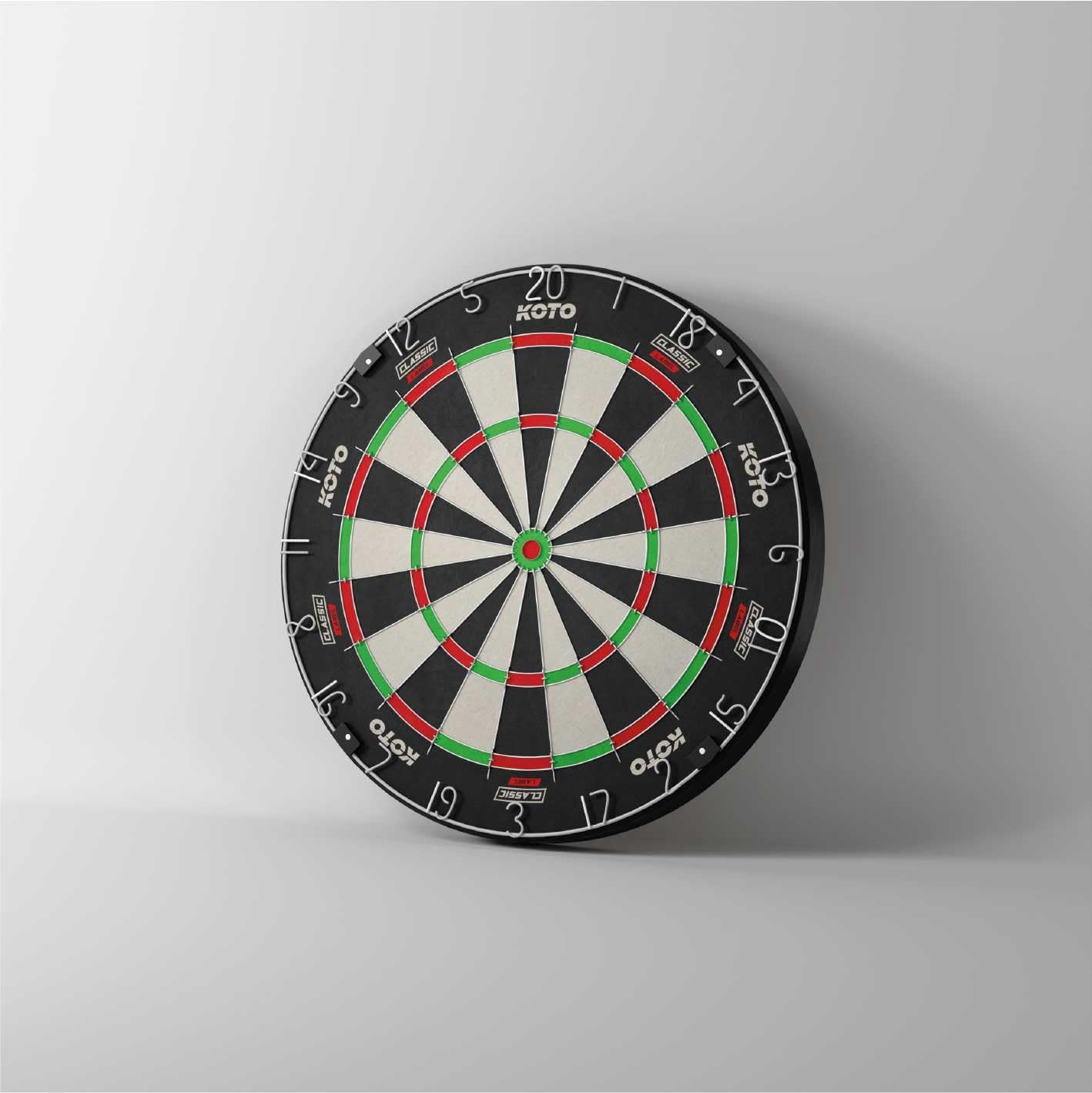 KOTO – King Classic Dartboard, Misura Ufficiale, Sisal Africano e Fibre, Tecnologia Filo Sottile, Bersaglio Freccette Professionale