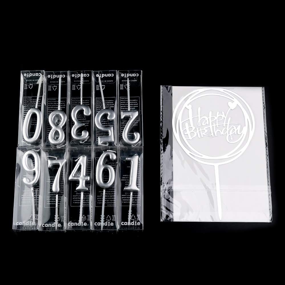 Candele Compleanno Candele Numero 0-9 Per Torte - Decorazione Compleanno  Con Glitter Oro - 10 Pezzi Decorazione Torta Numeri, image size:1000x1000