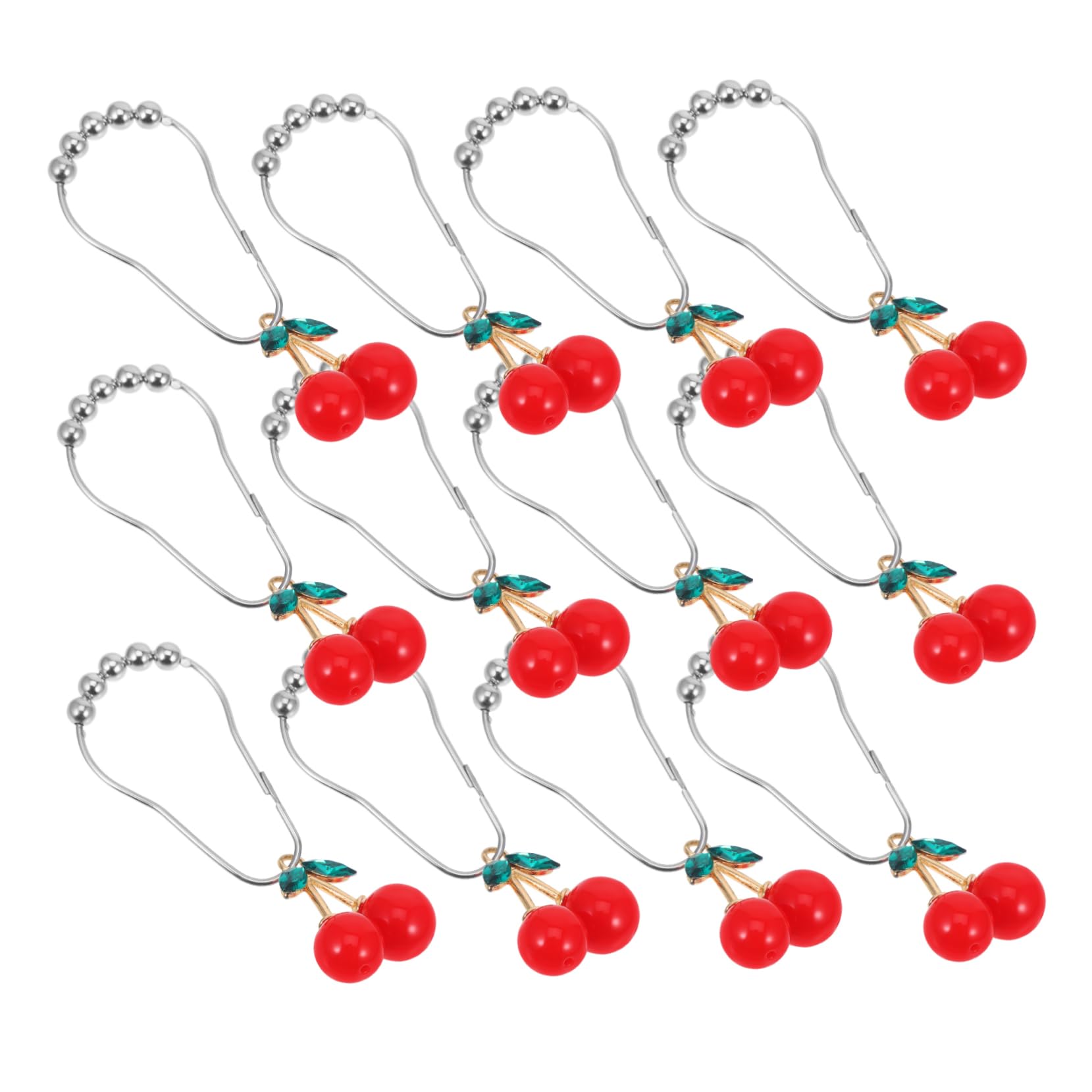 MAGICLULU 60 Pièces Cerise Crochet De Rideau De Crochets Pour Rideau De Crochets De Salle De Bain Crochets De Rideau De Crochets De Rideau Pour Rideaux Crochets Pour Rideaux De Salle De