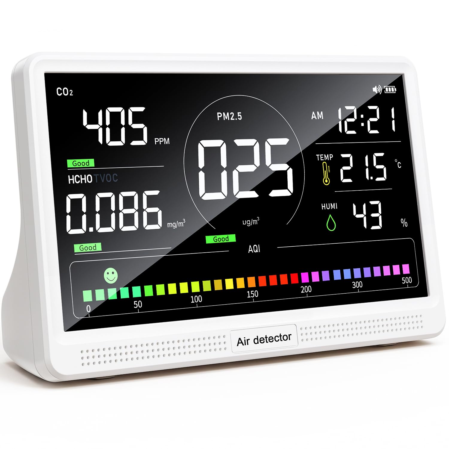 16 in 1 Air Quality Monitor with 7" Display