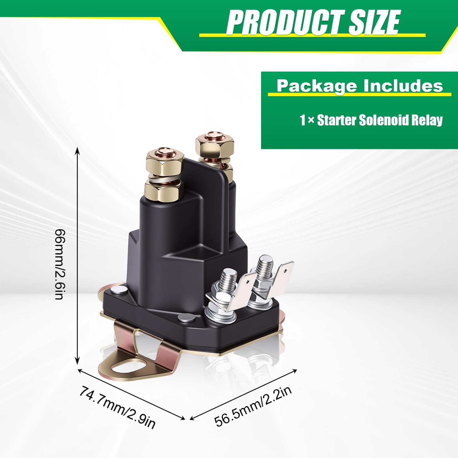 Poweka Relè Solenoide Starter Compatibile con Briggs & Stratton Hus-Husqvarna Poulan AYP 145673 146154 12V