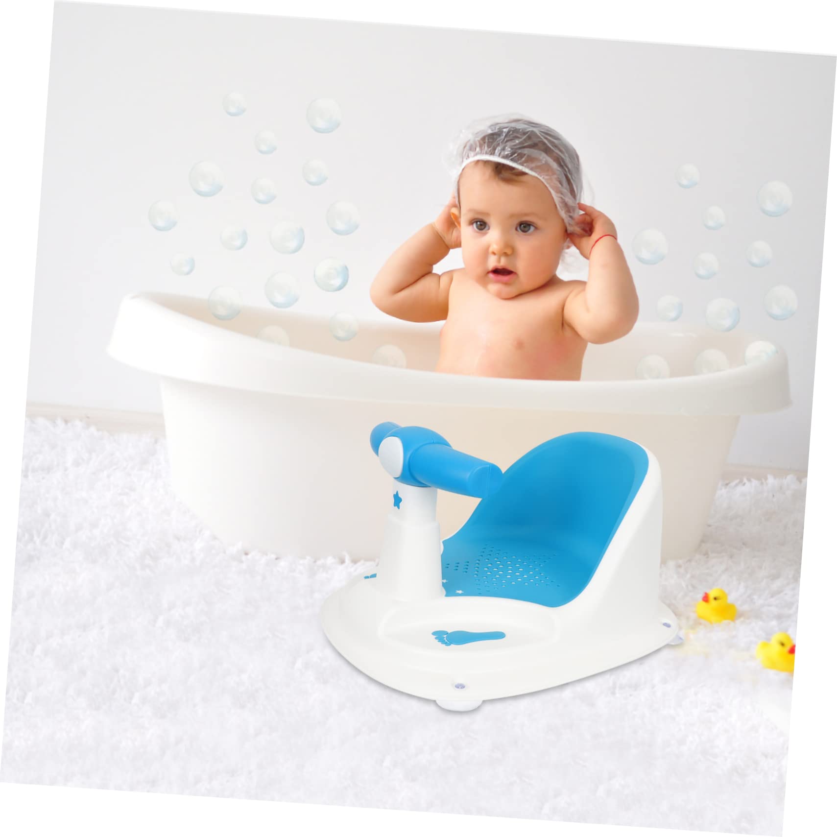 ERINGOGO Asiento de Baño para Bebés Estructura Estable y Soporte Cómodo, Fabricado en Pp y Tpe, Adecuado para Colocar a Niños Pequeños el Baño