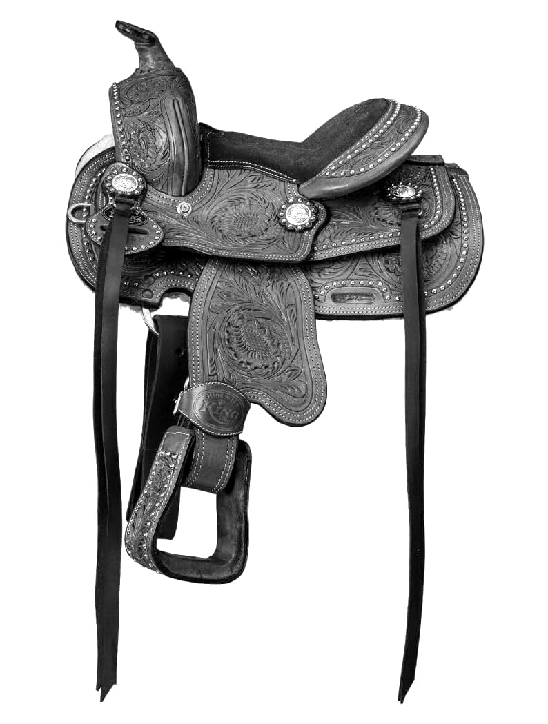 Set di mini sella per cavalli in miniatura occidentale, 20,3 cm, per bambini e ragazzi, colore nero