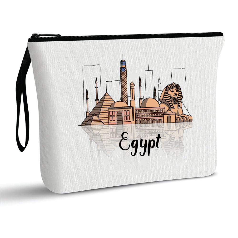 Egyptian Cosmetic Bag - Celebrate Egypt's National Day with this Stylish Makeup Pouch - Perfect for Independence Day - Ideal Gift for Any Egyptian (Design 1)