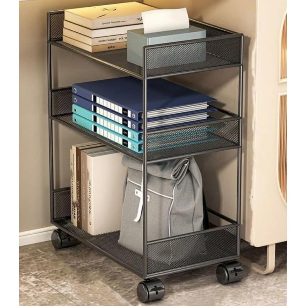 Amazon | Siuhuig 本棚 書架 ランドセルラック 机下書包置き棚