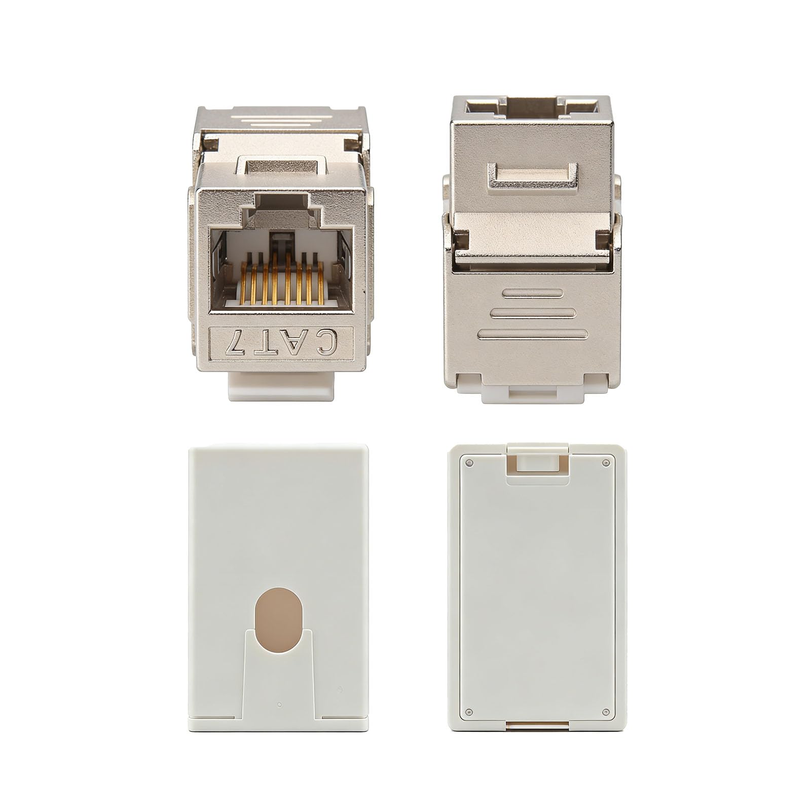 natynkowa puszka sieciowa, skrzynka przyłączeniowa 1 port wraz z 2 x pozłacanymi modułami RJ45 i 2 ekranowanymi puszkami natynkowymi 10 Gbit/s puszka natynkowa zestaw CAT7 RJ45 Keystone Jack do sieci