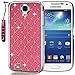 Produktbild SK Micro® Diamant Bling Chrom Strass Hülle Hard Case Cover für Samsung Galaxy S4 Mini I9190 Bildschirm, mit Displayschutzfolie und Eingabestift Rose