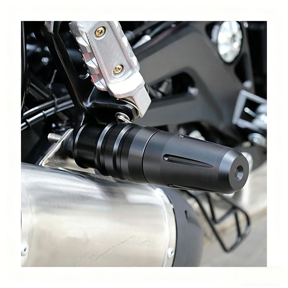 uHLANQC Motorcycle Frame Sliders for Kawasaki Ninja 500 2025 Anti-Fall Protectors Anti-Scratch Durable Rear Crash Bar(Black)