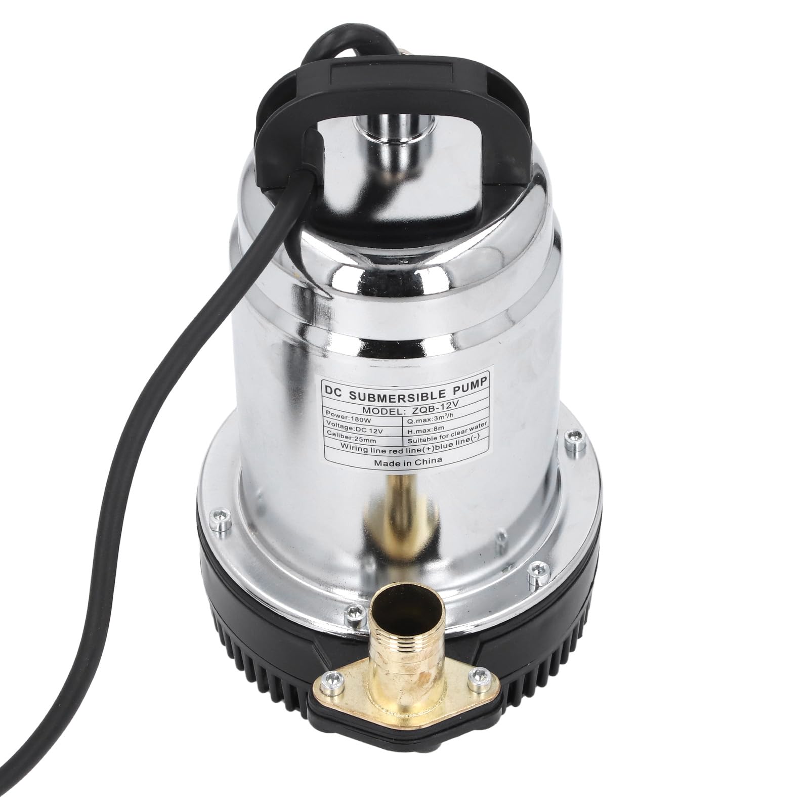 Bomba Sumergible DC Alta Eficiencia Acero Inoxidable 180W ³/h para Jardinería, Estanques, Barcos, Depósitos de Agua