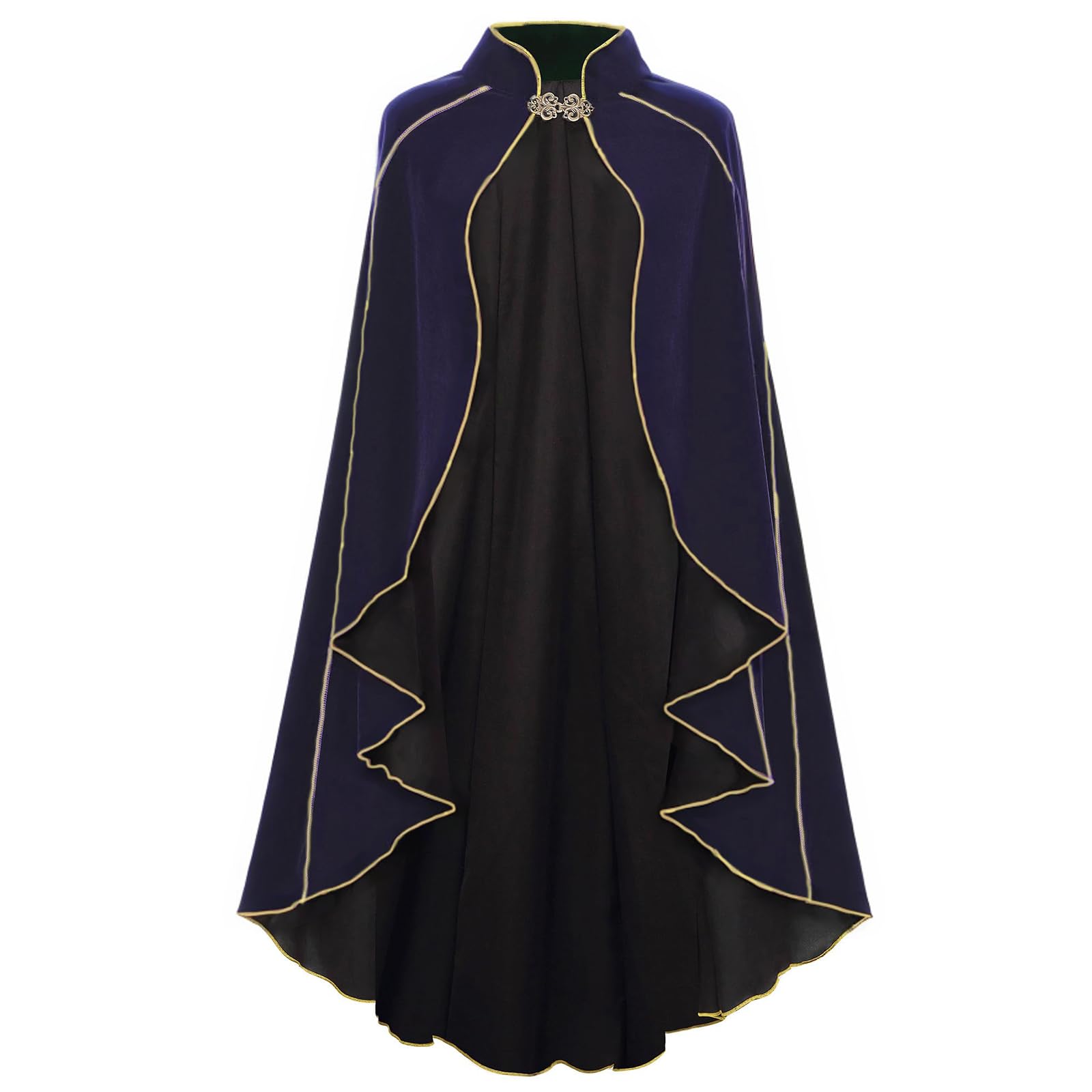 maxToonrain Medieval Costume Women Green,Women's Green Cape Velvet Renaissance Hooded Cloaks Halloween World Book Day Costumes Fancy Dress for Womens(Purple,110 CM)