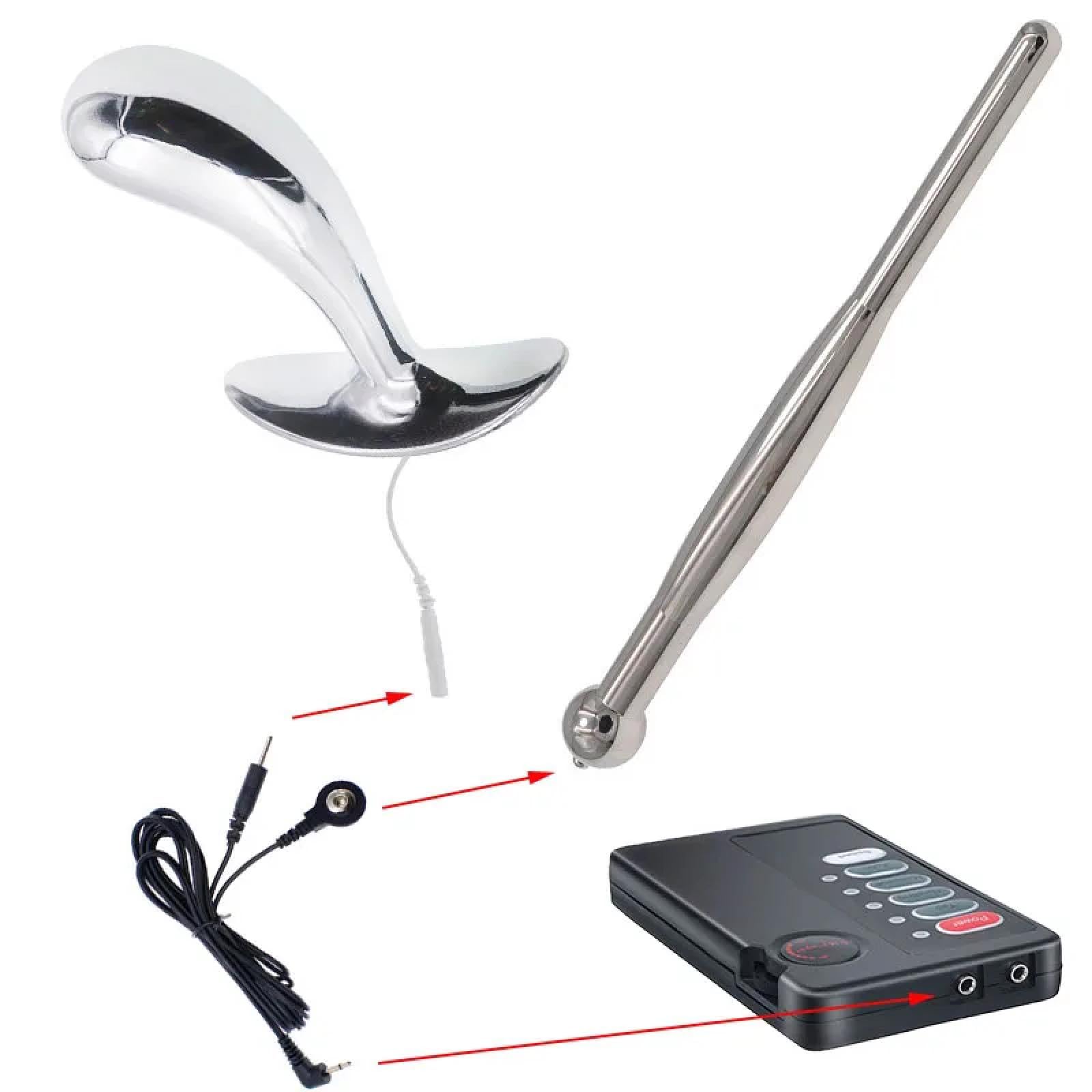 Plug Anale Electro Shock Sesso Maschile Butt Plug Metallo Uretrale Stimolatore della Prostata SM Masturbazione Giocattoli Anali Per Uomini