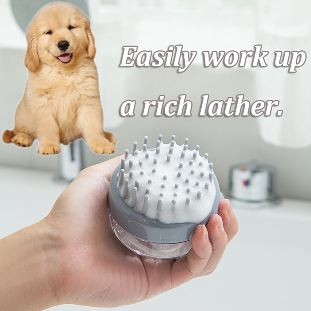 Dog Brush Bubble Brush Pet Bathing Brush Massage Silicone Comb Multifunctional Cat Brushes Puppy Cats Shower Hair for Short Long-Haired Dogs and Cats Shower Loosse Hair (Can add Body Wash) - Purple 4 61gtThHosPL. AC SL1010