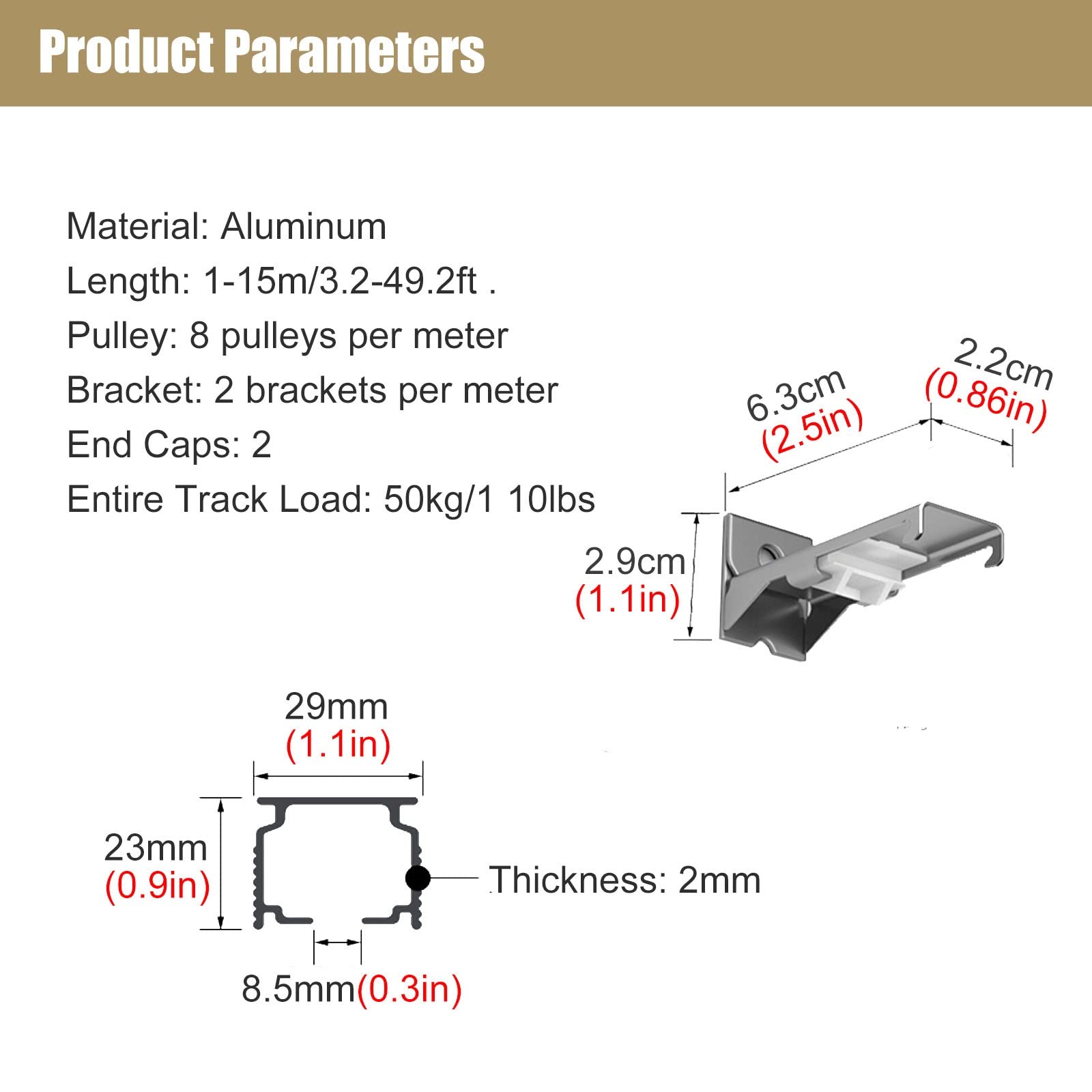 Bastone per tende in metallo bianco resistente, per soffitto e parete, divisorio moderno per interni ed esterni, perfetto per veranda e patio