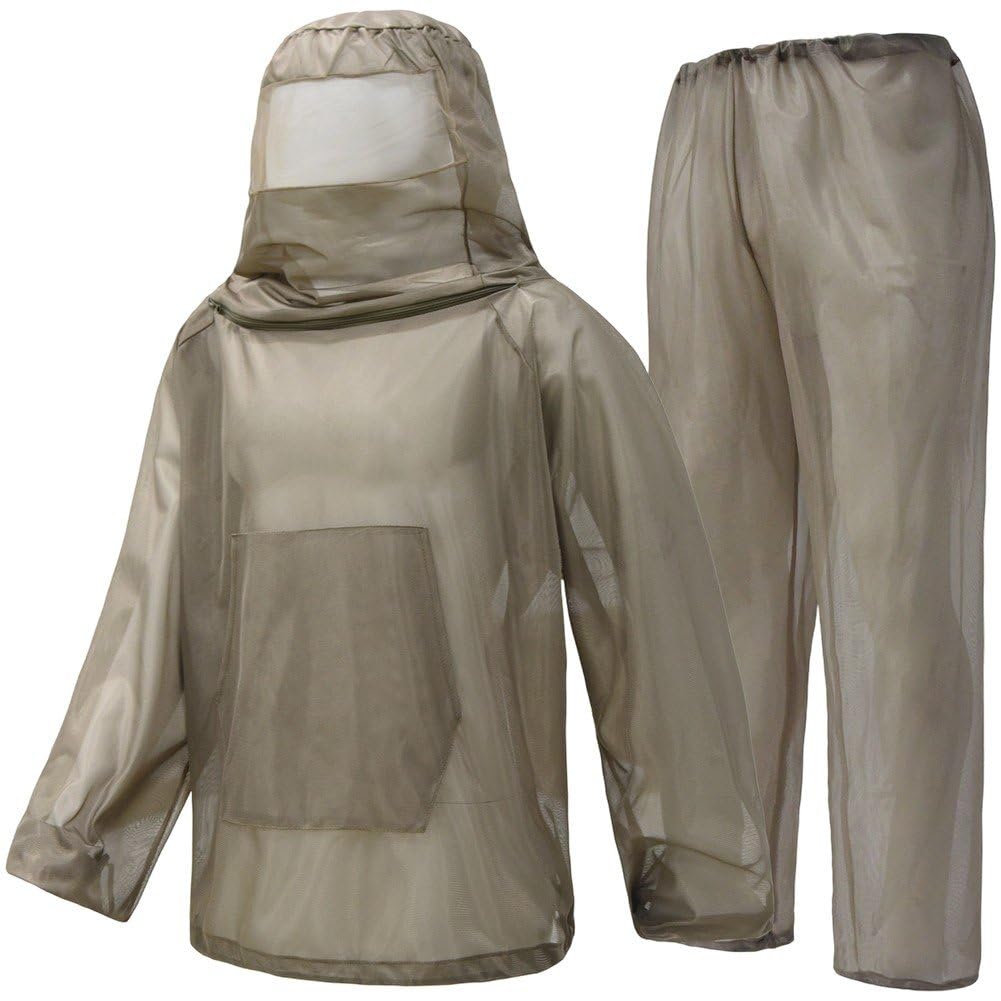 Lipfer Mosquito Net Suit Hunting Mesh Suit Bug Net Clothing with Hood for Outdoor Protection No-see-ums Garden Camping