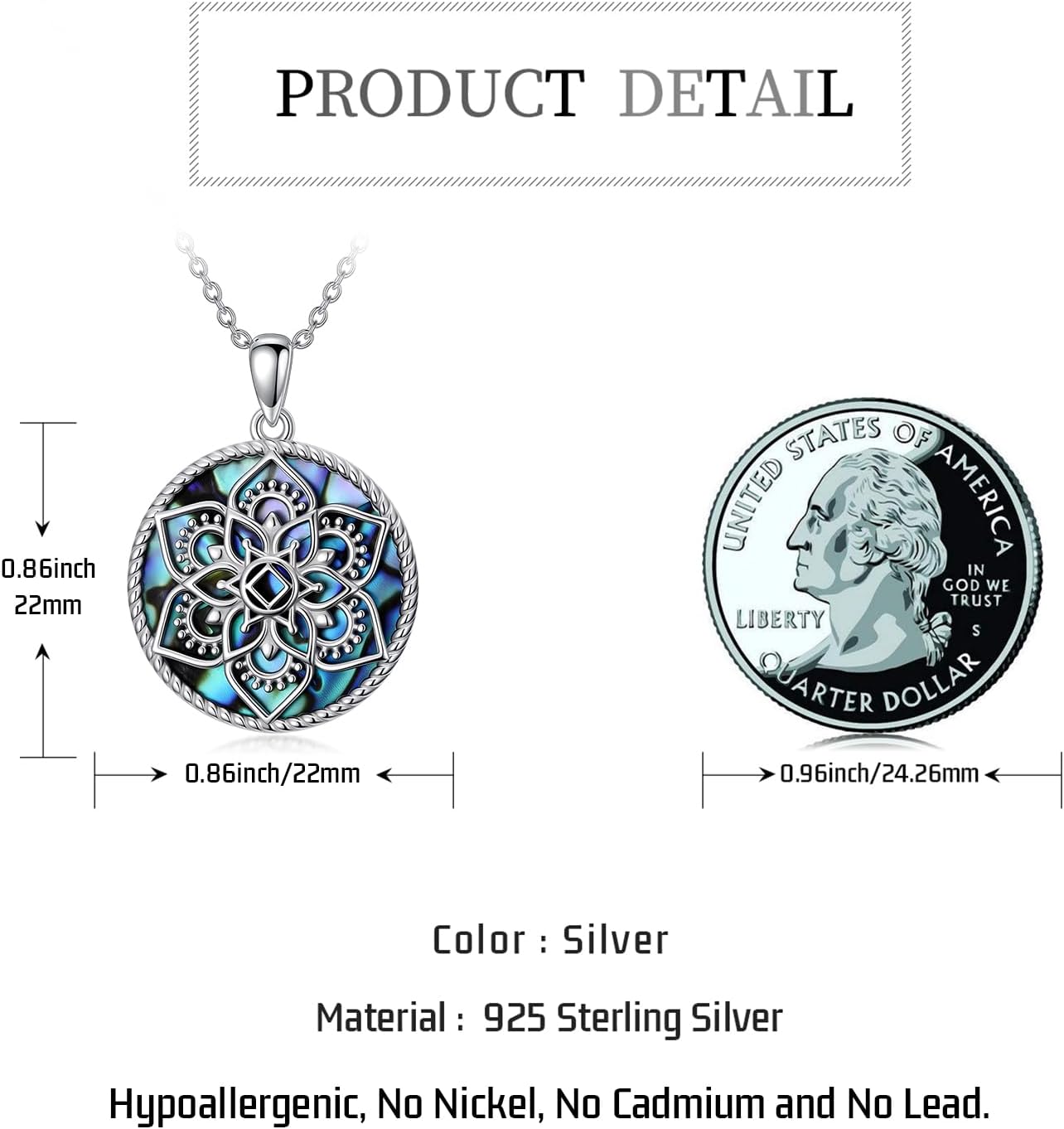 Sobriety Gifts for Women 925 Sterling Silver AA/Na Necklace Healing Recovery Pendant Spiritual Jewelry Sobriety Gifts - Image 3