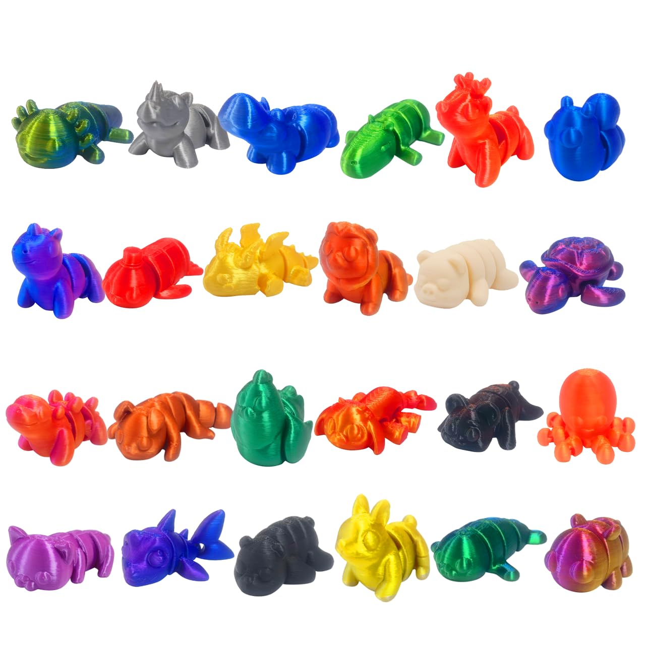 2024 Christmas Advent Calendar with Mini 3D Print Animals Set Toys Inside Great for Kids Girls Boys Adults Christmas Stocking Stuffers Christmas Party Favors Gifts