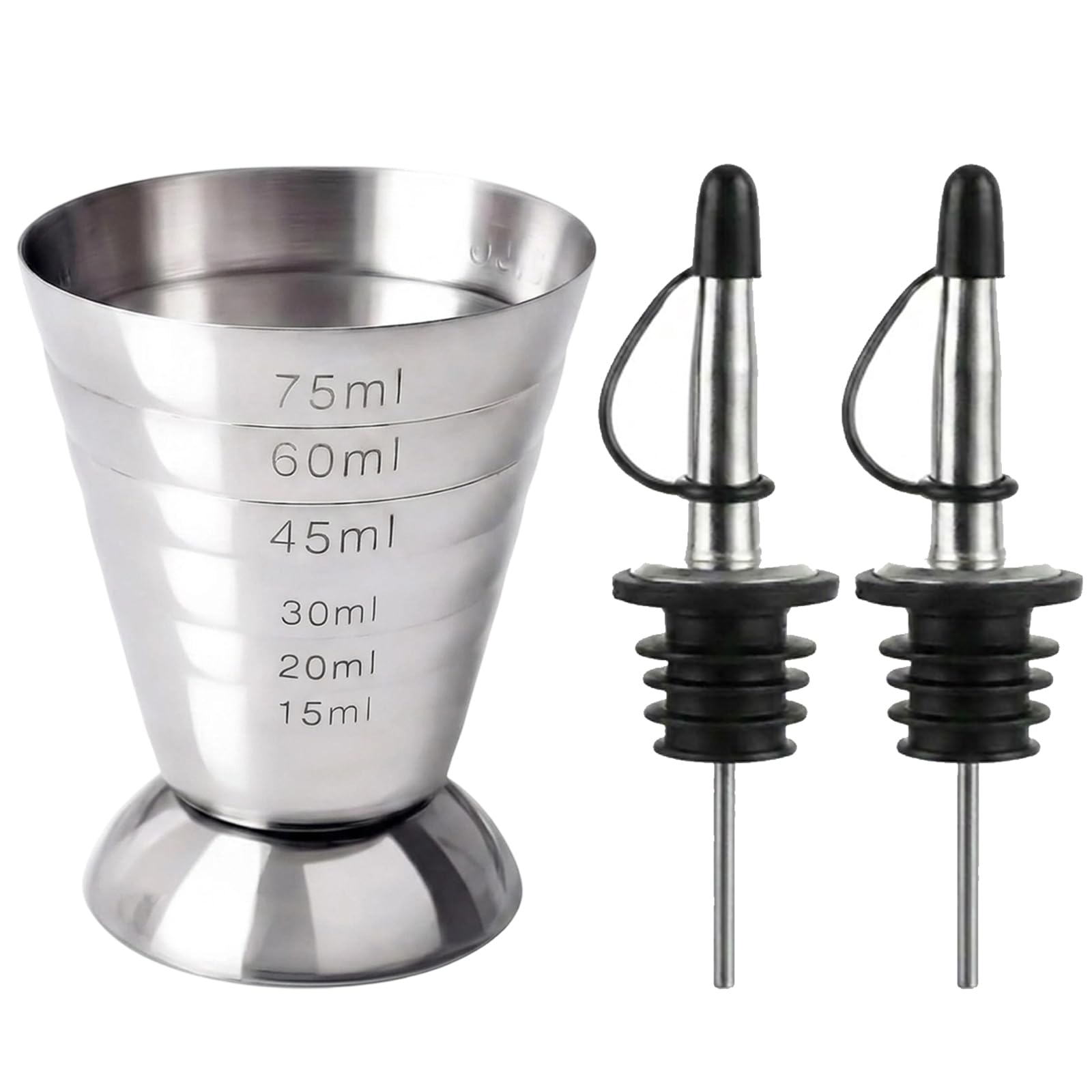 Spirit Measure with 2 PCS Speed Pourers, Bottle Pourers for Spirits