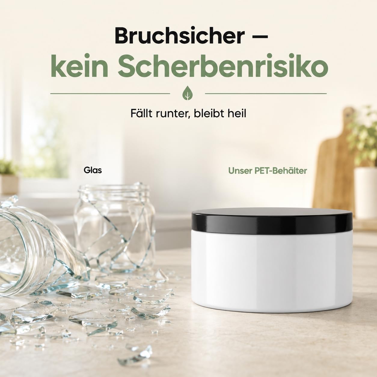 POSH Barattolo ermetico da 30 x 300 ml, in PET per uso alimentare, con coperchio a vite, barattoli in plastica bianca con coperchio per spezie, erbe, noci, mini barattolo rotondo in plastica