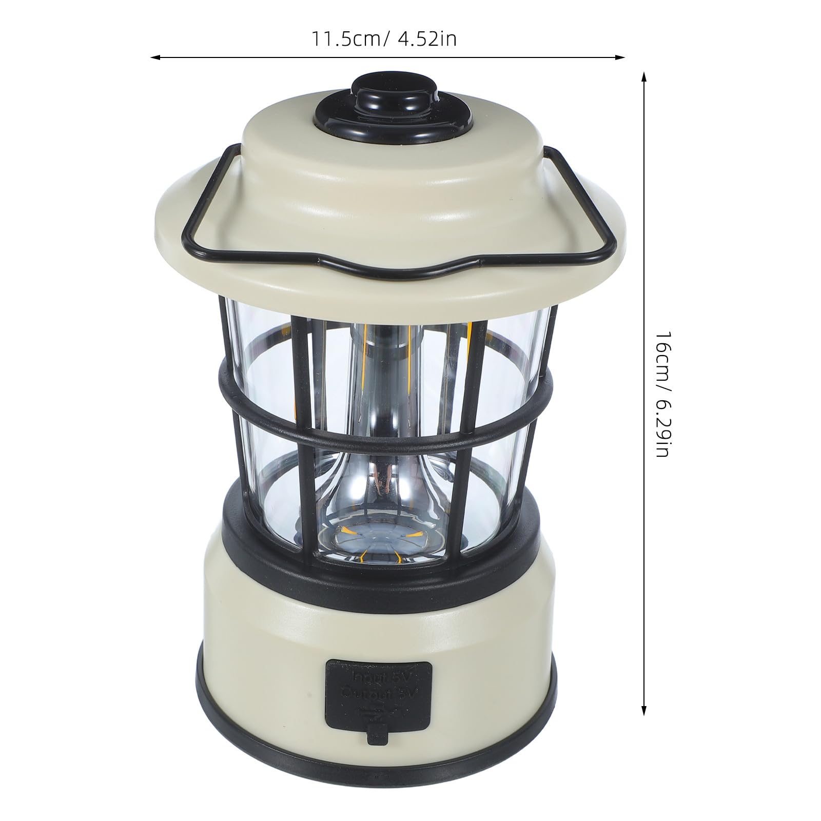 Lanterne LED rétro - Lanterne de Secours à Piles - Résistante à l'eau IPX4 - Lampe LED pour Une Utilisation intérieure et extérieure - Idéale pour Les tentes, la randonnée ou la