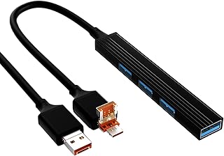 USB Dock Station, 4 in 1 Multiport Adapter Docking Stations, 2.0 USB Port Hub, 400Mbps Transmission Speed Data Dongle, Docking Station, USB Docking Adapter, USB Dock Port Plug and Play for Laptop