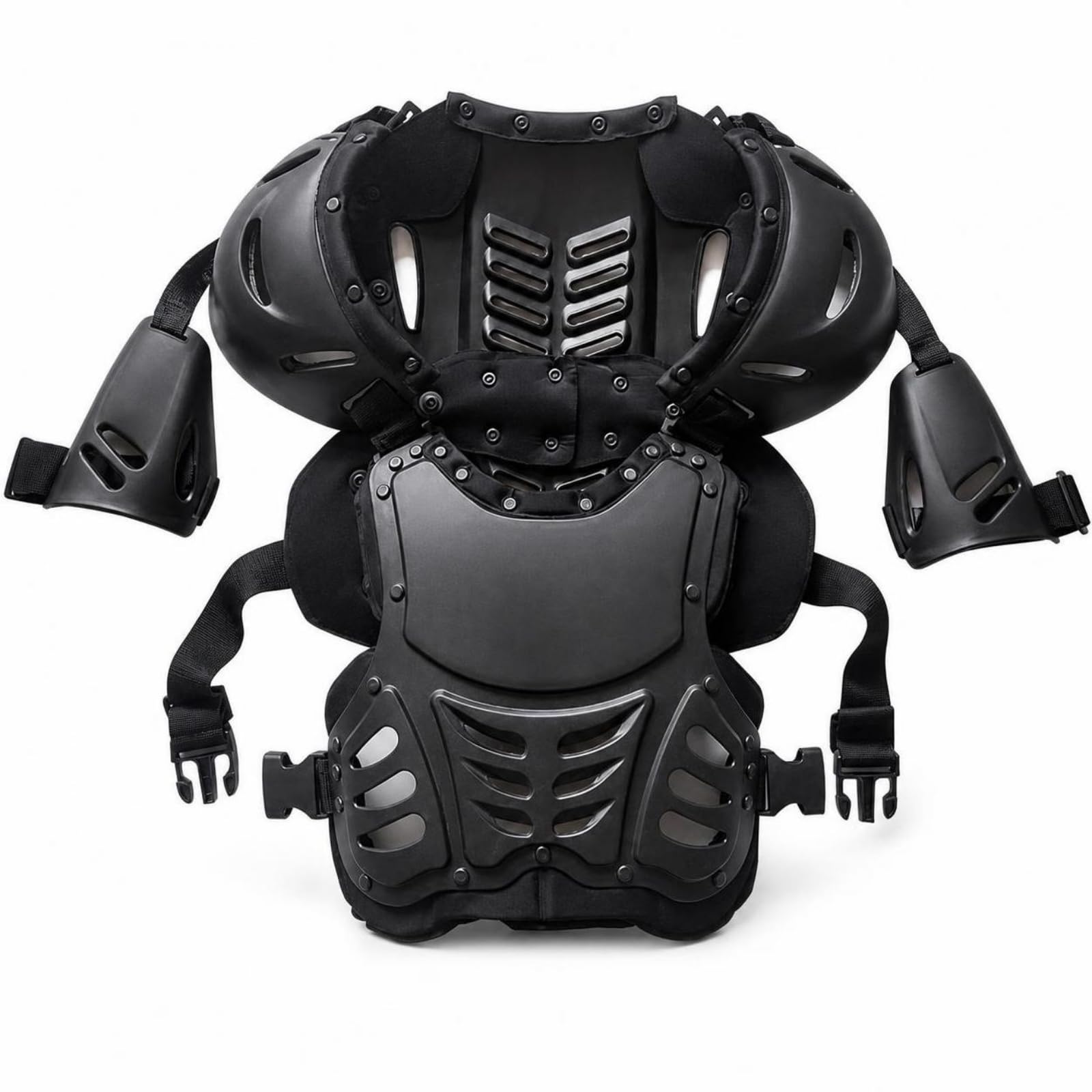 Milageto de Conducción de Motocicleta Chaleco Protector Peto Espaldera y Coderas con Cubiertas Frontales y Traseras Ventilación y Estabilidad Adecuado para Adultos en Carretera y Desplazamientos