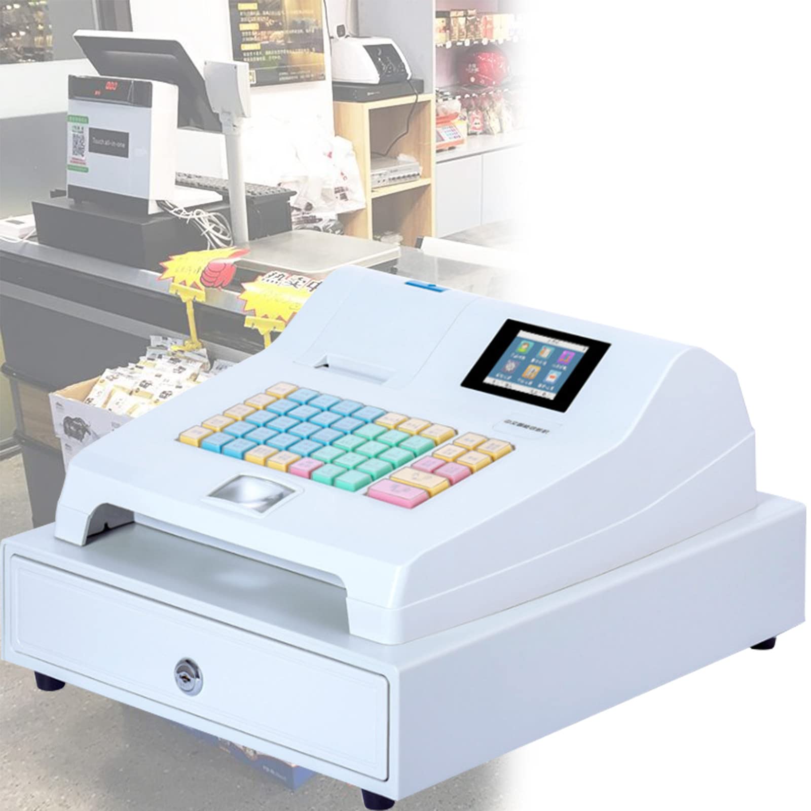 Amazon.co.jp: 電子レジ 48キPOSシステムレジ 液晶ディスプレイ