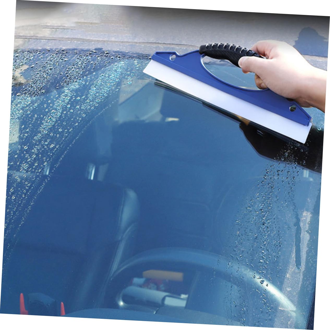 MUCKLILY Shower Window Squeegee Set Soft Rubber Blade for Car Glass Shower Door Durable Plastic Scratch-Free