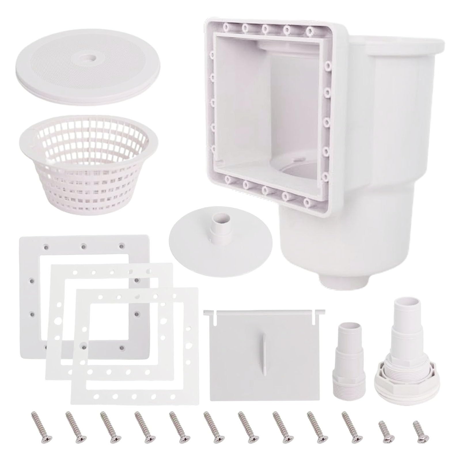 Skimmer della Piscina a Parete, Skimmer della Piscina Fuori Terra per SP1091LX, Kit di Accessori per Skimmer di Piscine, per Aperture da Parete da 6 Pollici