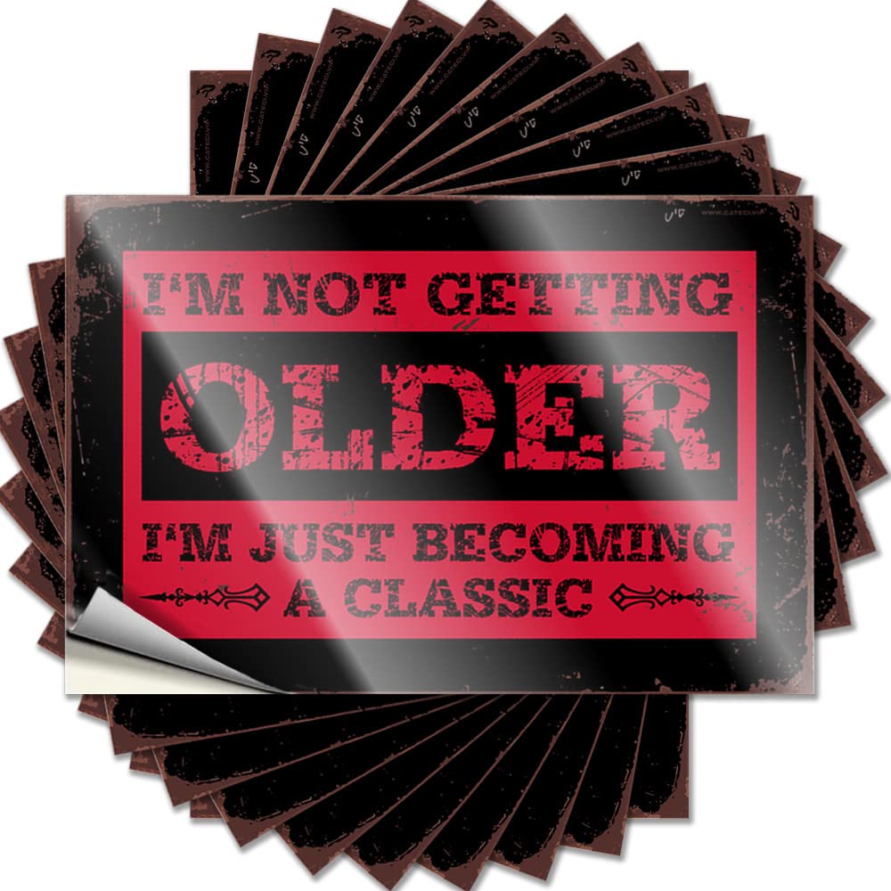 Vintage Bathroom Decor Water Sticker | I’m Not Getting Older Inspirational for Silicone Decor(8X12CM)