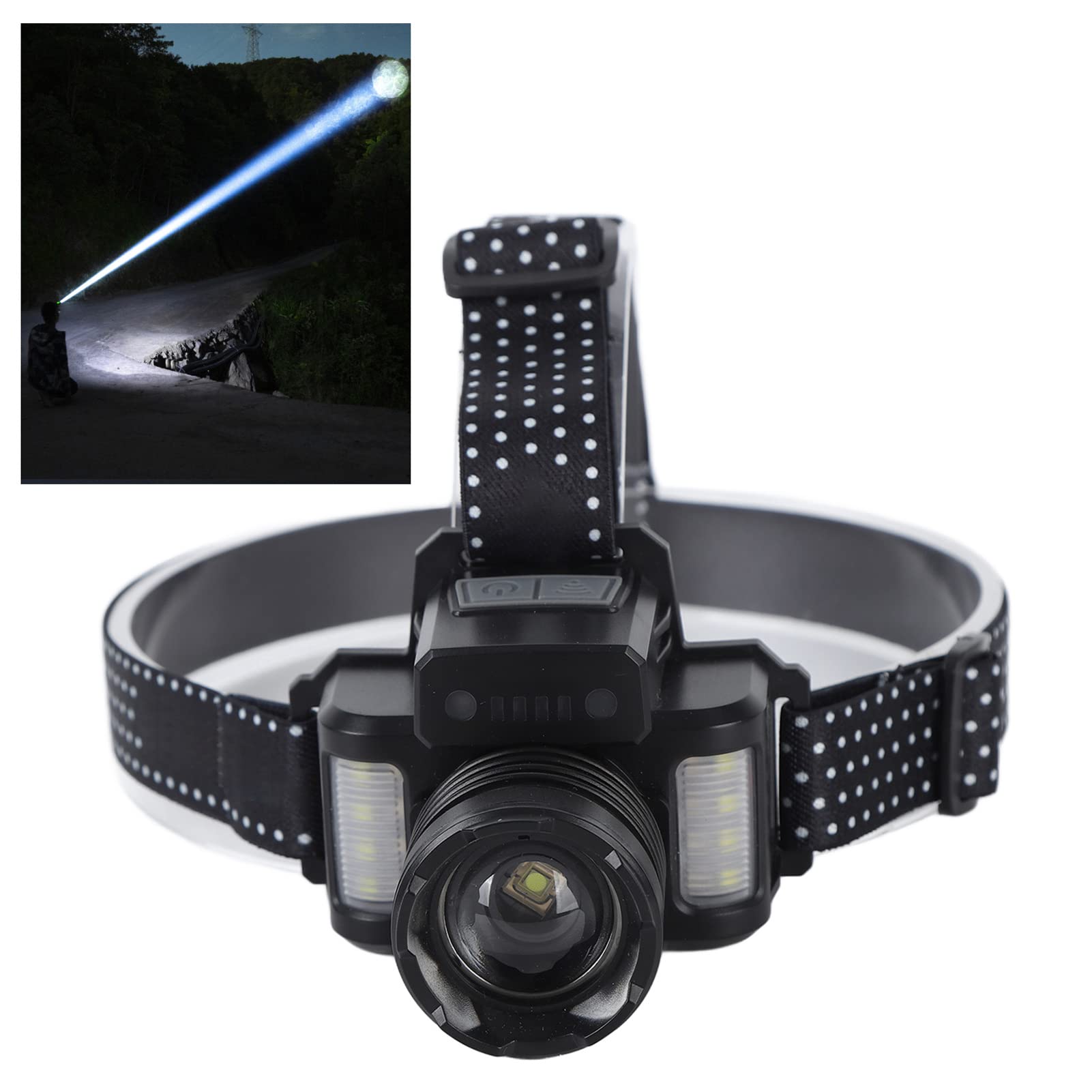 Lampe de poche à lampe phare LED LED USB Super brillant pour la pêche de nuit en camping