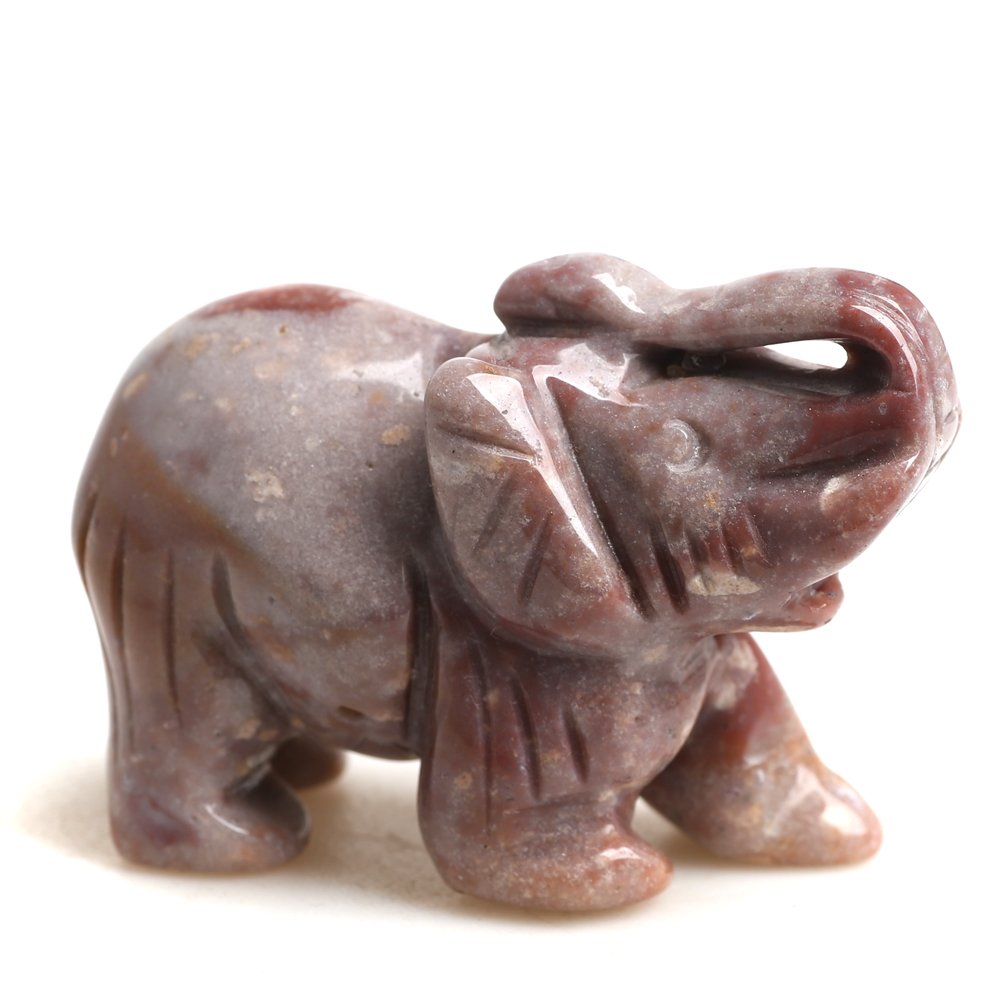 SnamicE Natural crystal rough Natural Quartz Crystal Crafts Strawberry Gemstone Elephant Statue Holiday Home Décoration Figurines Gift Wholesale,Strawberry