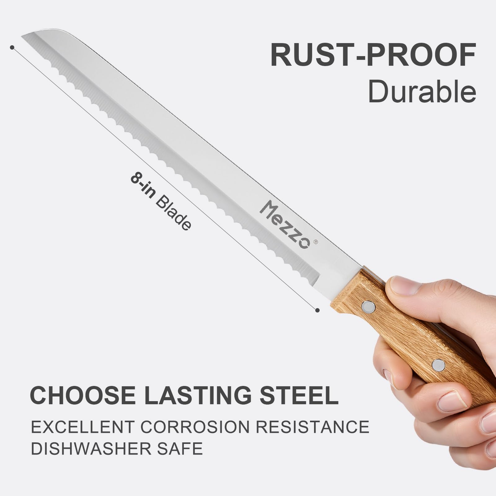 Mezzo Serrated Bread Knife - Slice Like a Pro -4