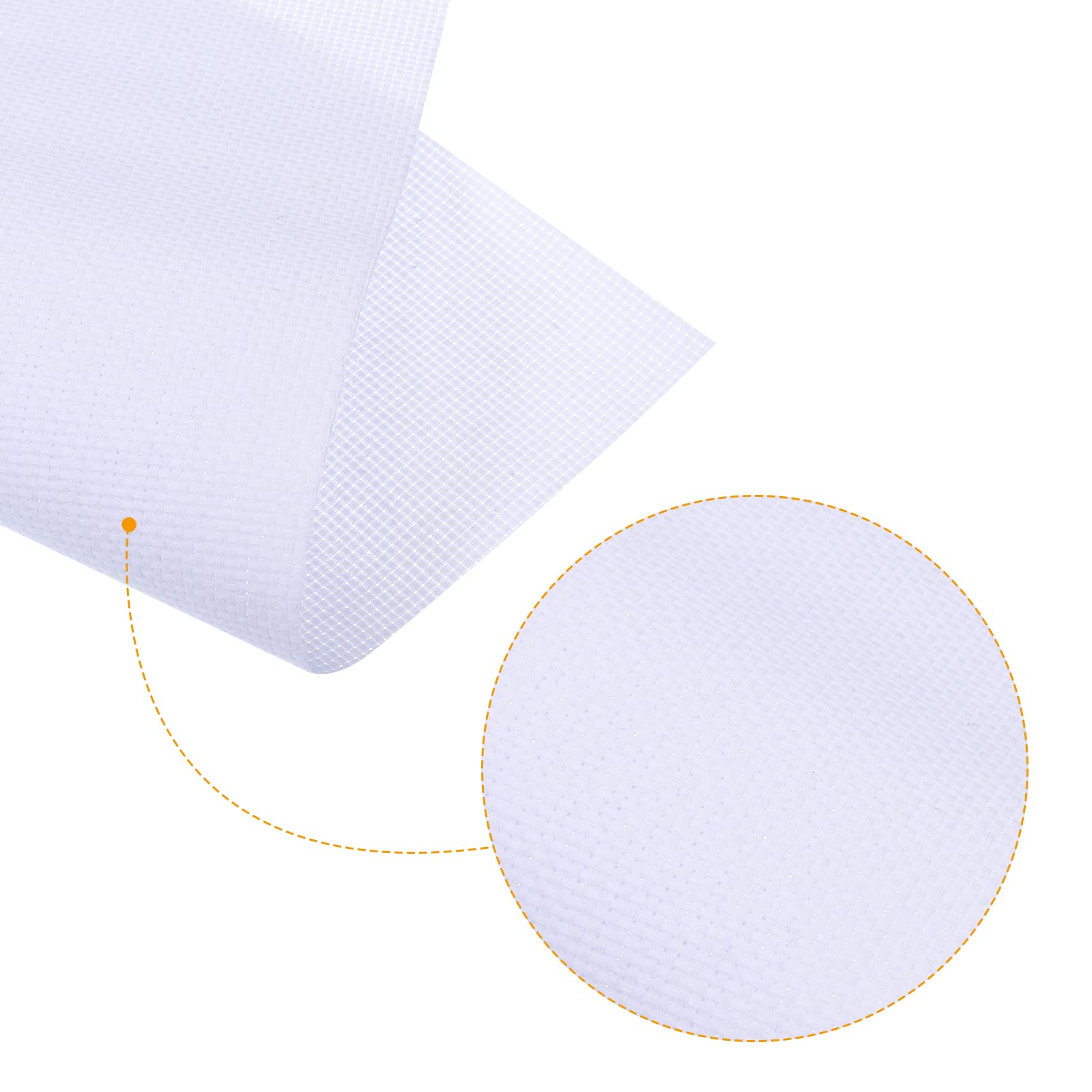 PATIKIL 3 Tele Per Punto Croce 14 Count | Tessuto In Cotone Bianco 30x30 Cm | Ideale Per Ricamo Fai Da Te E Principianti - 2