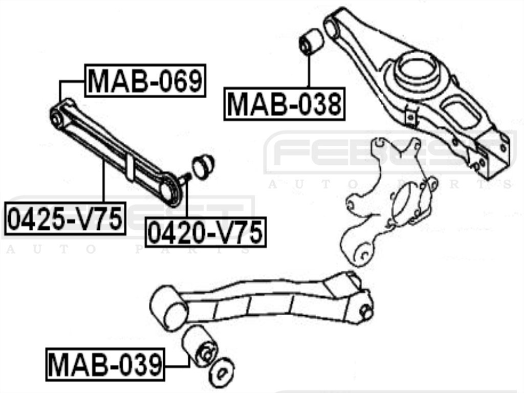 Amazon.com: Mr508134 - Rear Track Control Rod With Ball Joint For 