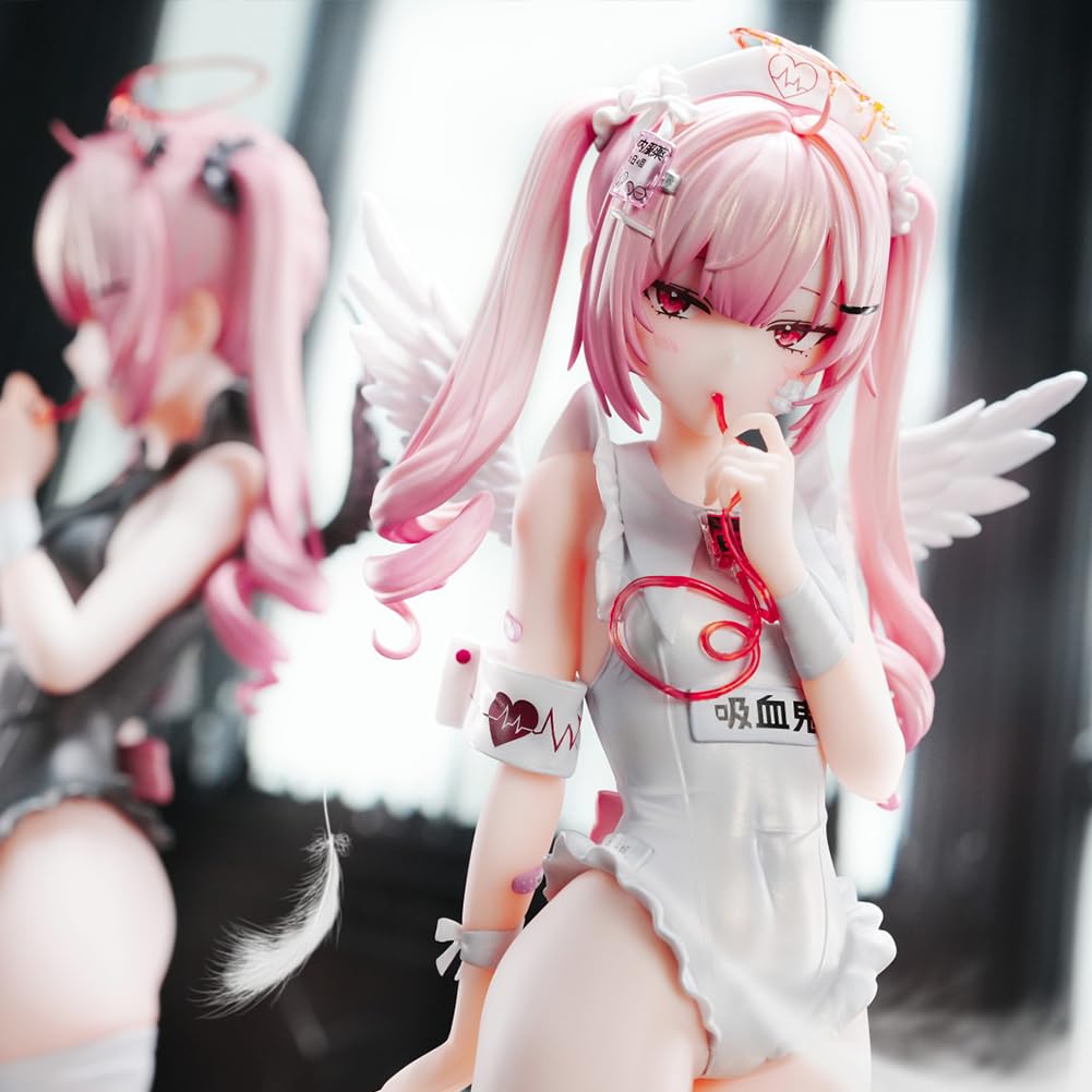 DEXSHUN Anime Figur Illustration Minarai Nurse Tsukiyomi Ai Modell Statue Niedliche Manga Original Painting PVC Skulptur Sammlerstück Geschenk 25cm