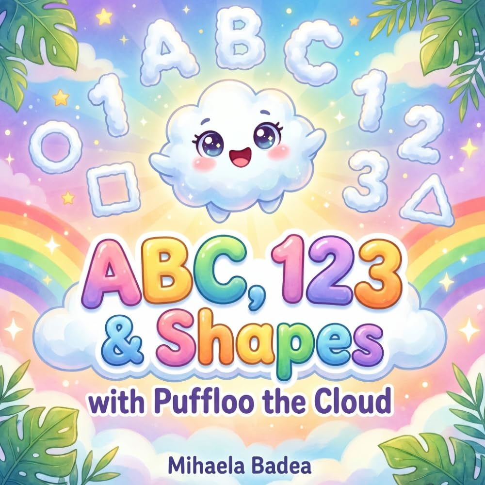 ABC, 123 & Shapes with Puffloo the Cloud: A Fun Learning Book for Kids Ages 2–6 | Letters, Numbers and Shapes for Toddlers (Pufflo’s Adventures)