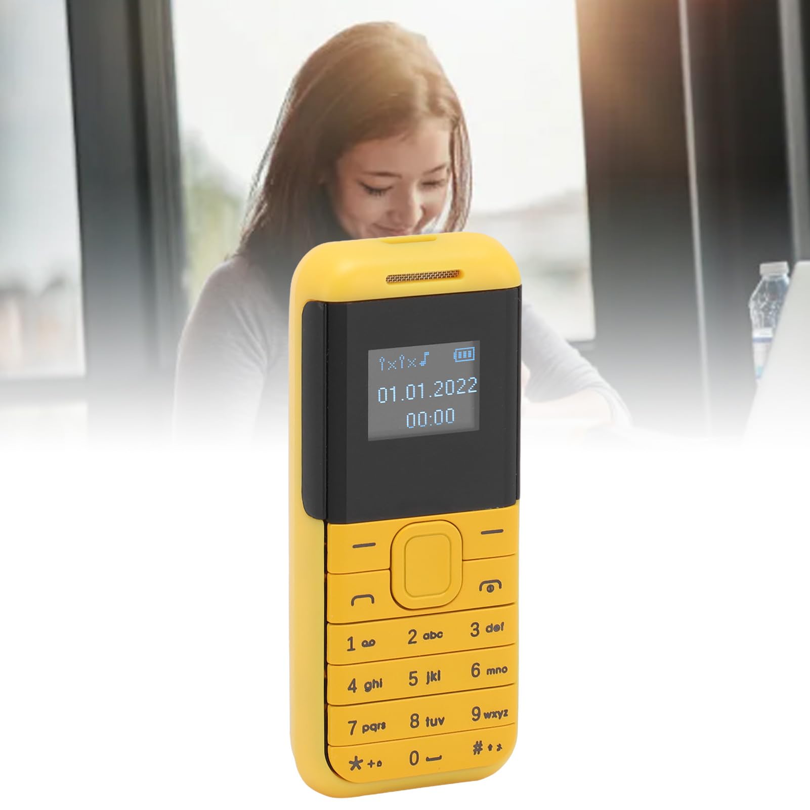 Goshyda Handy, Kompaktes Design, Dual-Nano-SIM-Karten, Geringere Strahlungsrate, Eingebauter Lithium 57 G, mit Ladekabel, Zum Schutz Schwangerer Frauen und Kinder vor Strahlung