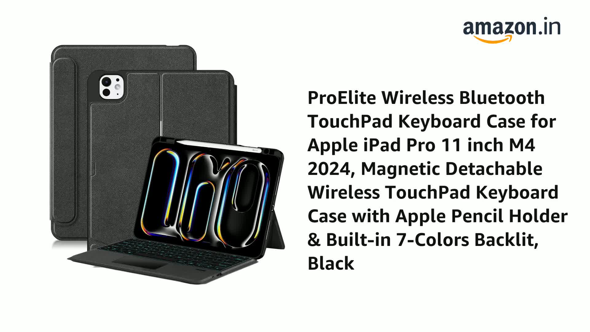 ProElite Wireless Bluetooth TouchPad Keyboard Case for iPad Pro 11