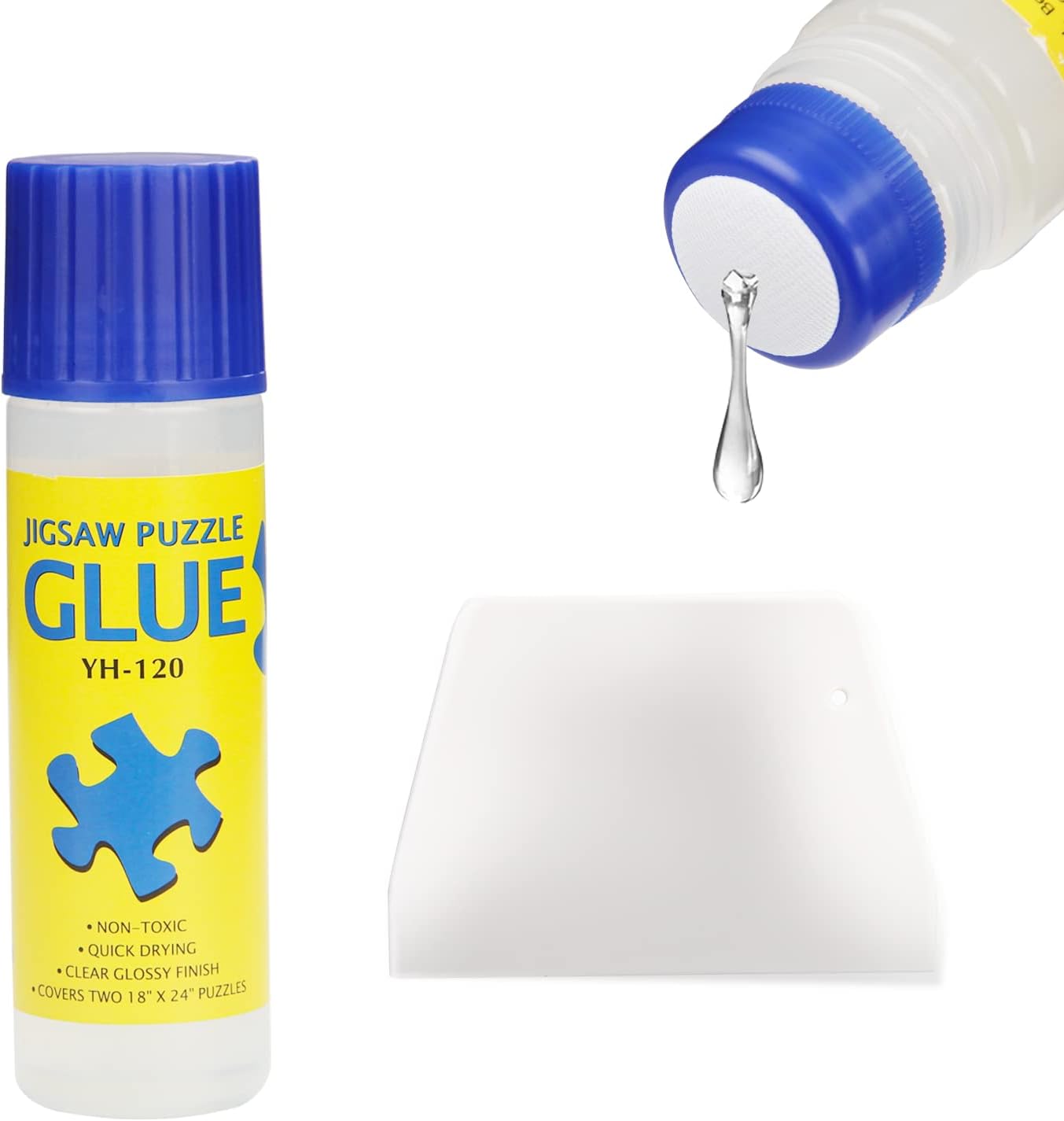 Puzzle Glue Clear with Applicator, Jigsaw Puzzle Glue for Adults and Kids, Puzzle