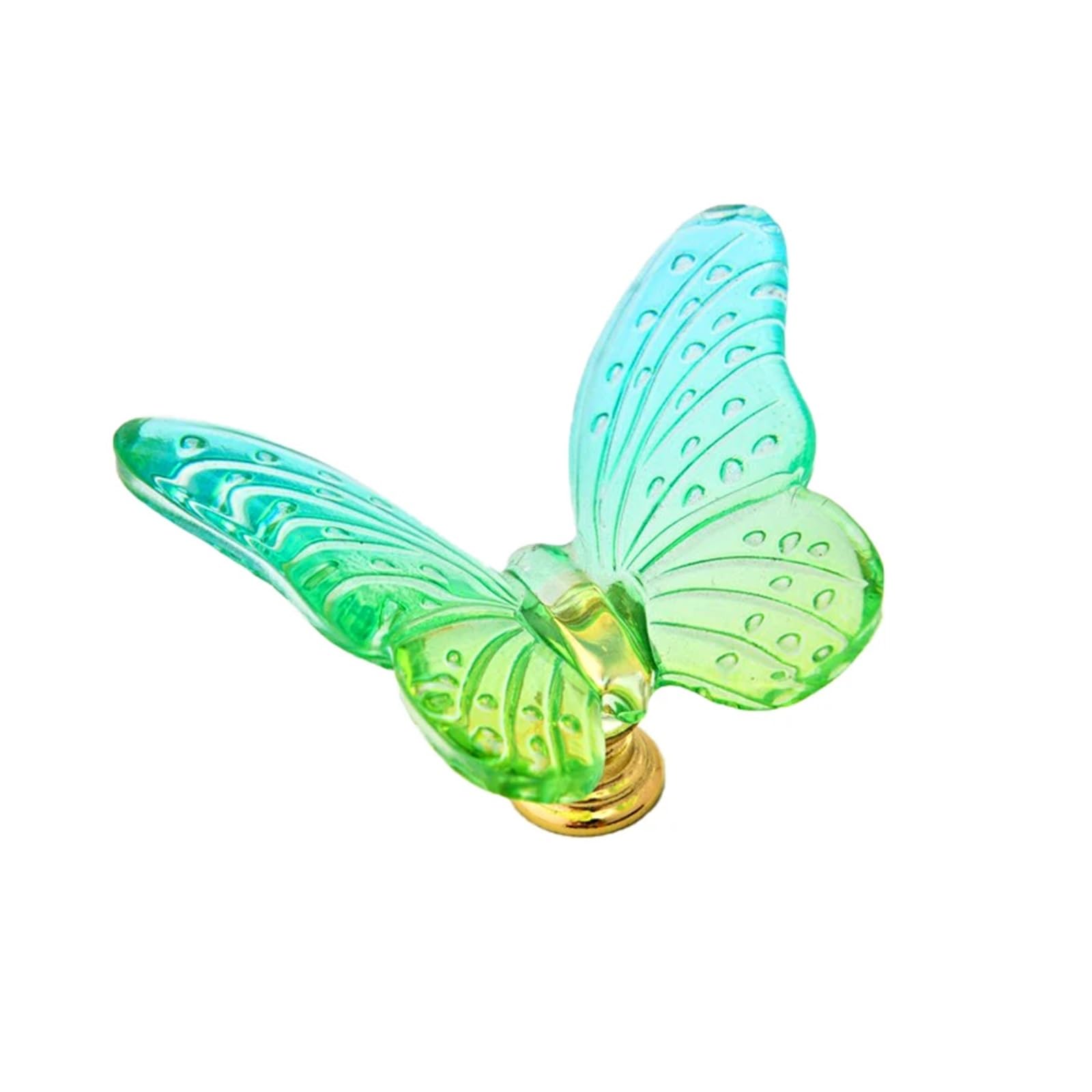 MWAHJU 4pcs Crystal Butterfly Cabinet Pulls for Cupboard