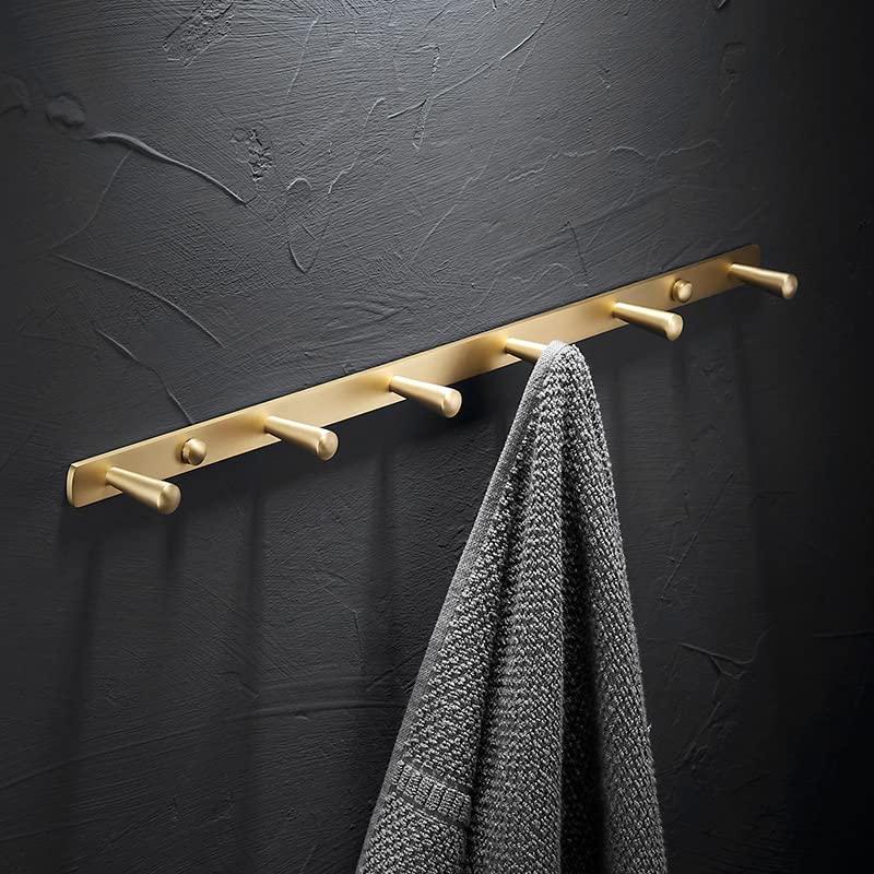 Suspension murale de vêtements avec crochet collant 6 têtes 50cm