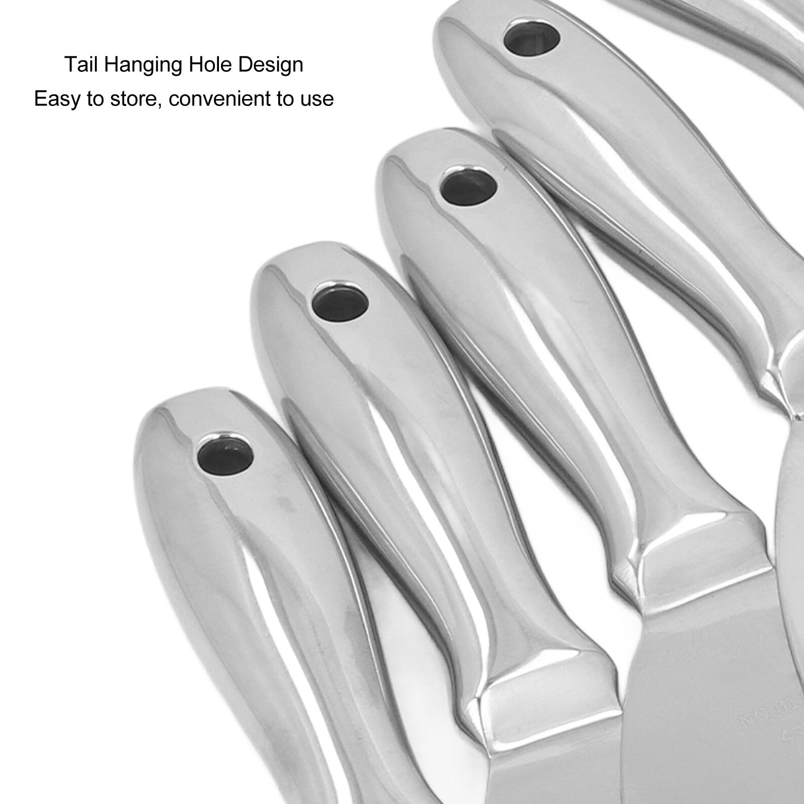 WALFRONT Ensemble de Grattoirs à Mastic en Acier Inoxydable, Lames Métalliques Durables, Tailles de 2 à 6 Pouces pour le Nettoyage du Plâtre et du Coulis