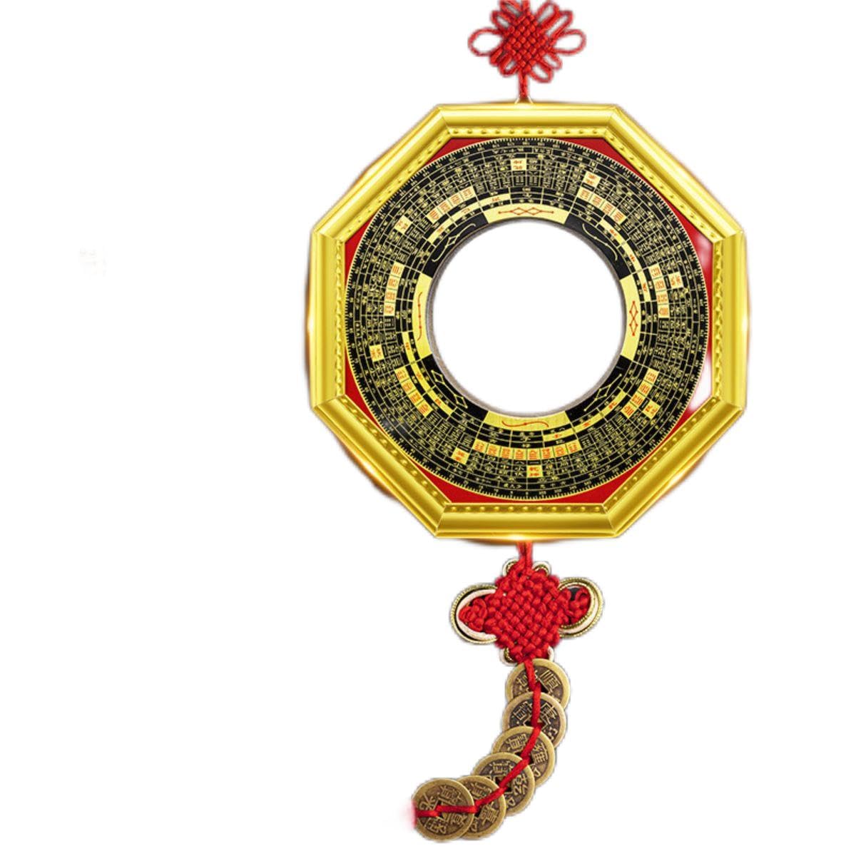 中国美術品　旧家蔵出　乾隆年製銘　太極八卦風水塗金盤　縁起物　金運UP 中国美術品 旧家蔵出 乾隆年製銘 太極八卦風水塗金盤 縁起物