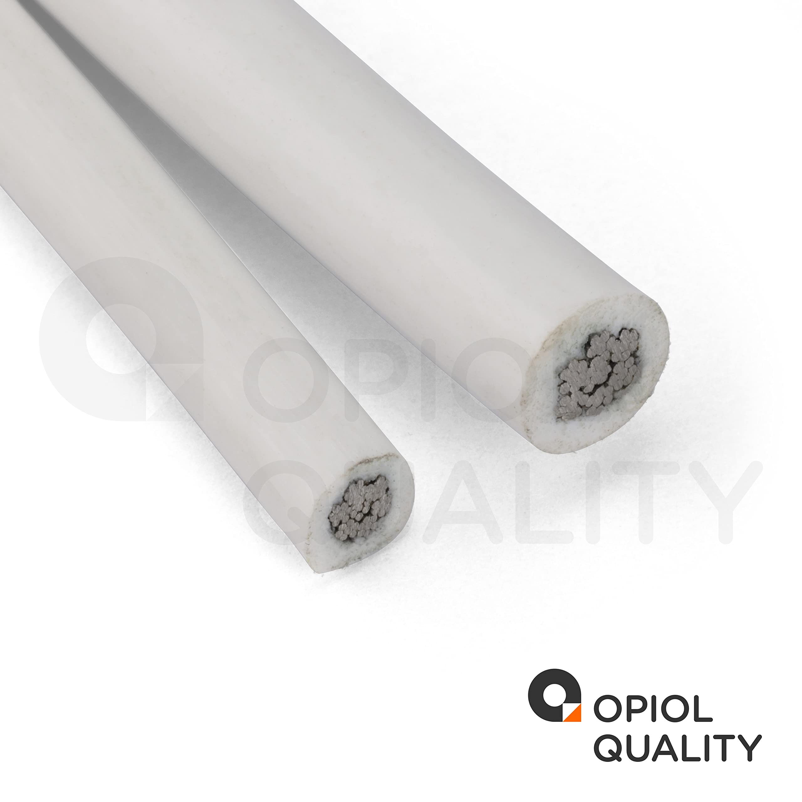 4/5 mm Drahtseil 7X7, PVC ummantelt, transparent, Edelstahl A4 (30 Meter) Stahlseil Zubehör Draht Edelstahldrahtseil Geländerseil Hängender Drahtspule