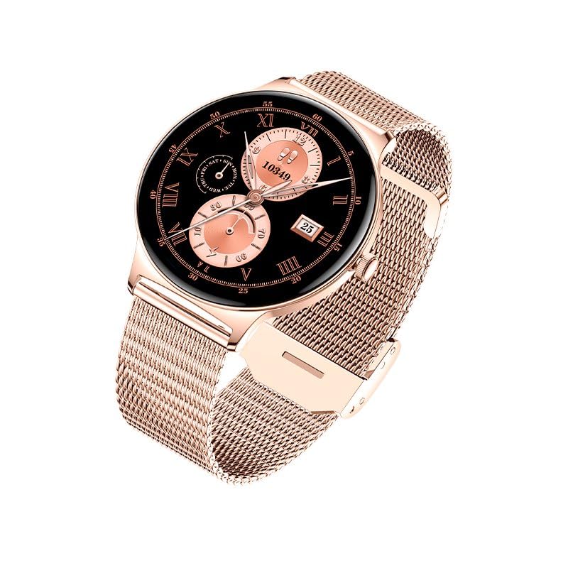 Cool Ultrathin Reloj Smartwatch (AMOLED Llamadas Salud Deporte) Rosa + 2 Correas