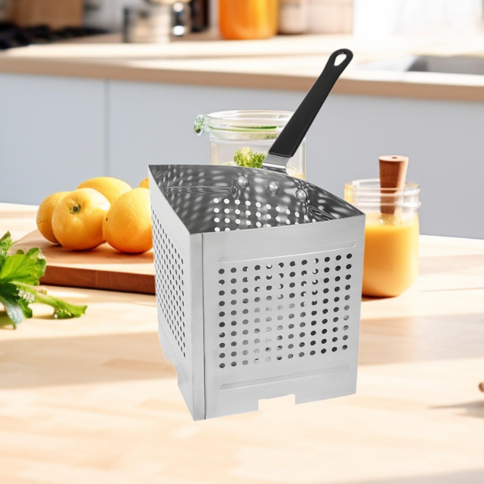 KESOTO Panier à Passoire pour Cuiseur à Pâtes, Polyvalent, Robuste, Perforé, Poche Profonde